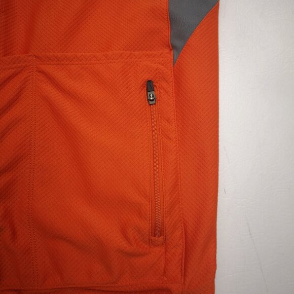 Nike Fit Dry Men's Size Large Orange & Grey Full Zip Running Vest - Picture 5 of 12